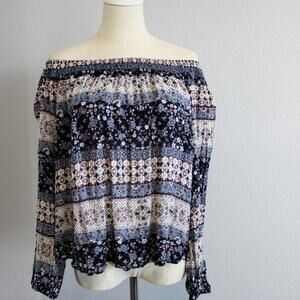 CAPE JUBY Boho off the Shoulder Top Size Medium